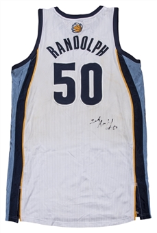 2012 Zach Randolph Game Used & Signed Memphis Grizzlies White Jersey (Player LOA & JSA)